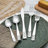 40-Piece Stainless Steel Flatware Set, Service for 8 | Modern Silverware for Everyday & Formal Dining