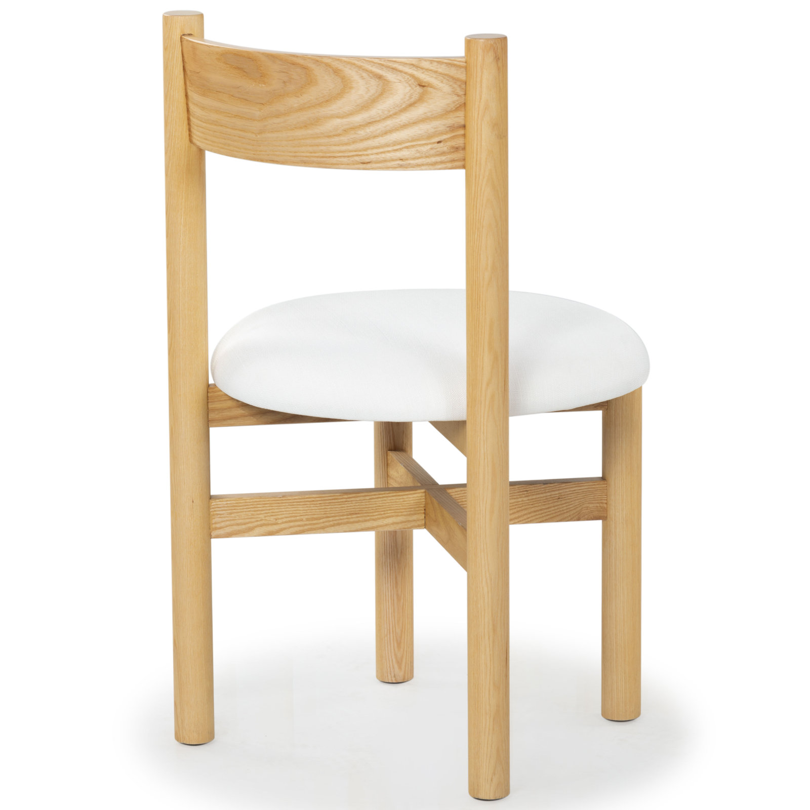 Zoyah Linen Dining Chair, White/Natural