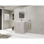 Meuble-lavabo autoportant de 30 po avec lavabo en résine blanche et 2 portes d'armoire à fermeture en douceur-1140267073
