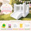 Château gonflable 11 pi x 8 pi blanc avec toboggan et soufflerie, château gonflable intérieur / extérieur en tissu Oxford pour enfants