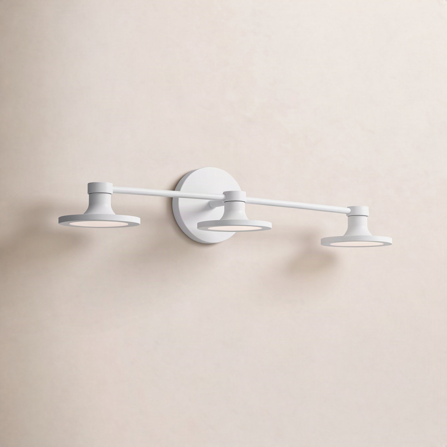 Daveney 3 Light Dimmable LED Vanity Light, White