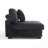 Upholstered Gray Faux Rabbit Fur Flannel Armless Chair with Pillow Back, Single Chair Module Part For Sectional Sofa-1643568152