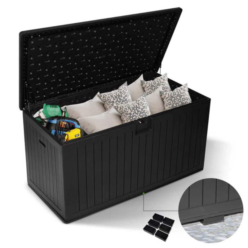 Boîte de rangement pour l'extérieur Jaxenor, 260 Gallon