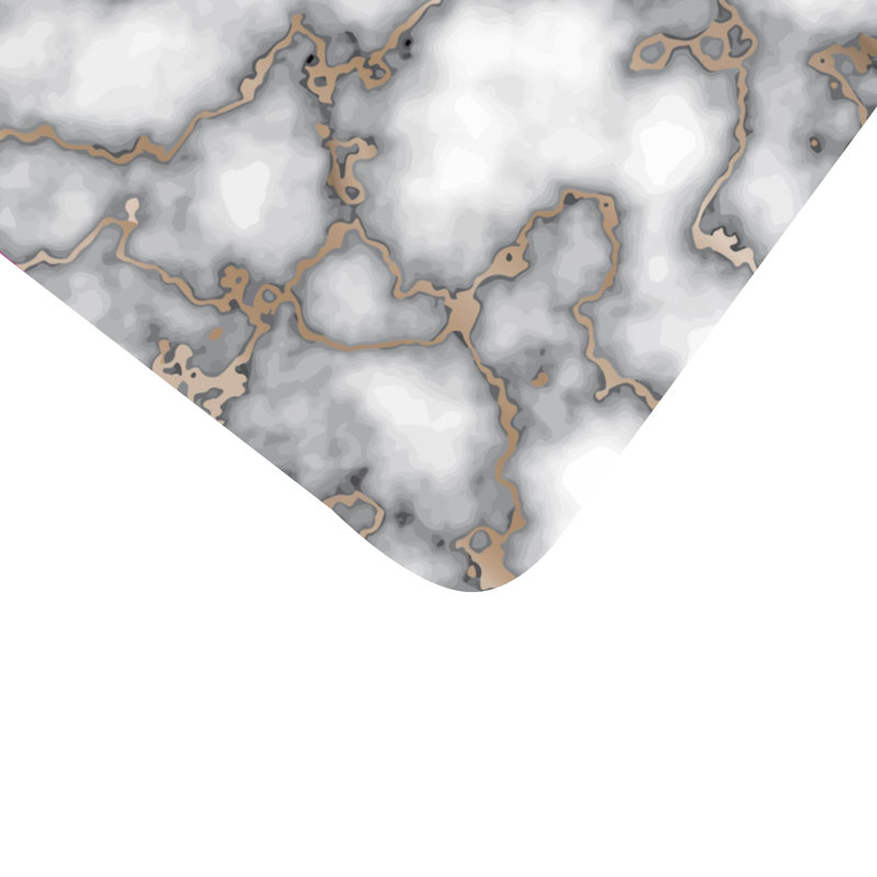 Pattye Placemats Dining Table Mat Table Decor Washable Non Slip Marble 12 X 18, Smoky Gold