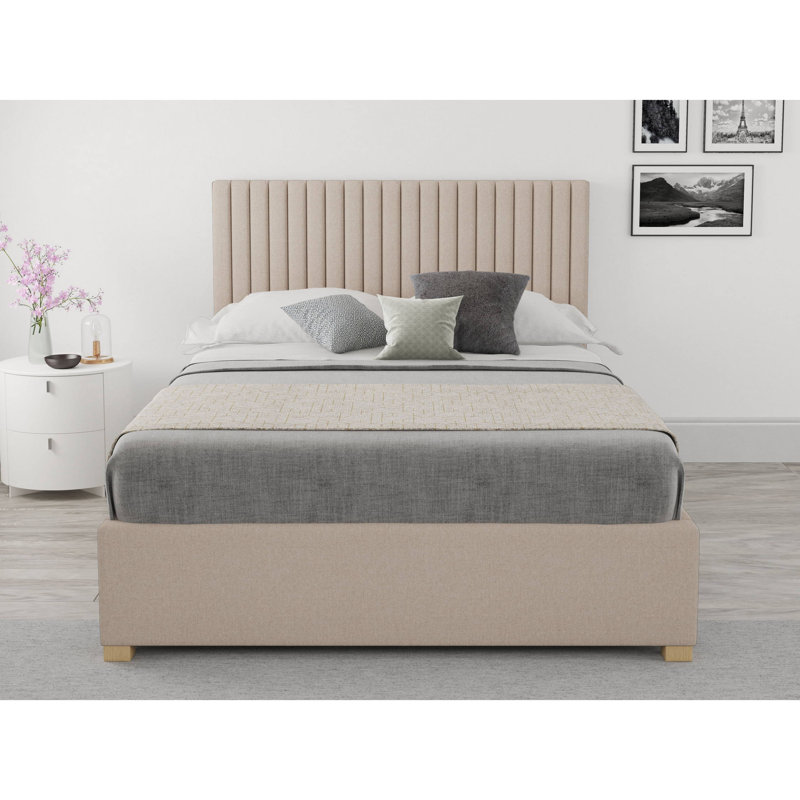 Chevy Upholstered Ottoman Storage Bed, Super King (6'), Natural