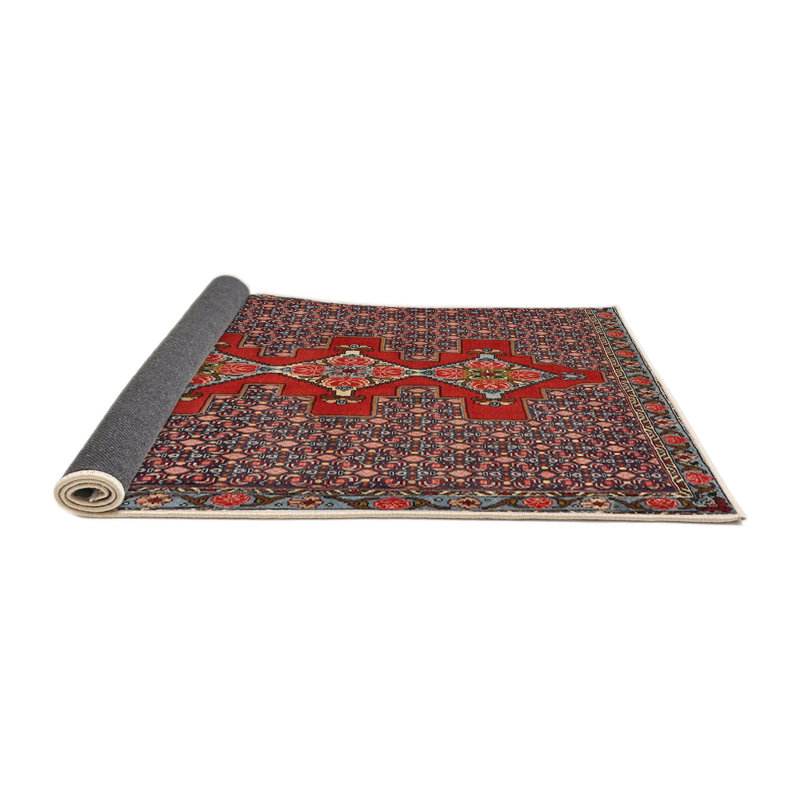 Tapis traditionnel orange / bleu, Rond 5 pi