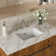 18"X12" White Ceramic Rectangular Undermount Bathroom Sink With Overflow
