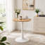 Table tulipe carrée 24 pouces avec base en métal-1278748541