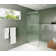 Aurora 34 in. x 78 in. Fully Frameless Fluted Radius Single Fixed Shower Panel