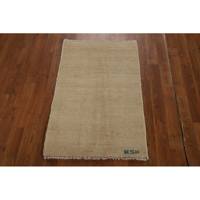Solid Gabbeh Modern Accent Rug 2x3