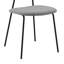 Chaises de salle à manger modernes en velours gris, structure en métal, ensemble de 2 pour la cuisine