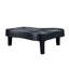 Table basse de 47,24 po en fibre de verre pour le salon, devant en relief noir mat du canapé, table centrale irrégulière pour appartement, aucun assemblage nécessaire