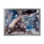 Fluide abstrait gris et bleu - Peinture sur toile-67324782-67324785