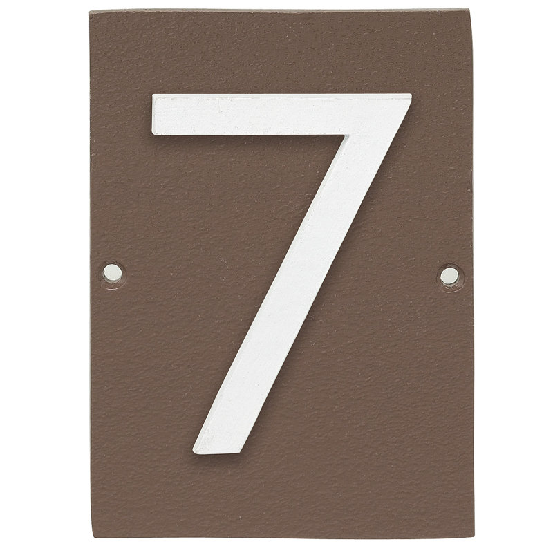Plaque d’adresse murale sur 1 ligne flottante, Blanc, Oui, Sable