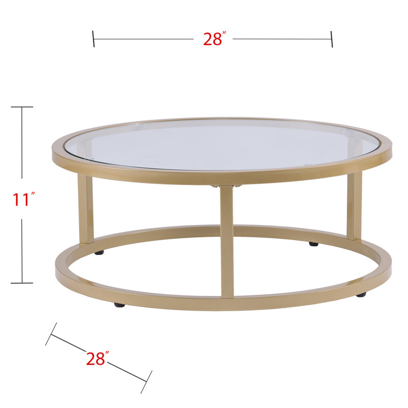 Evie Glass Top Nesting Coffee Table