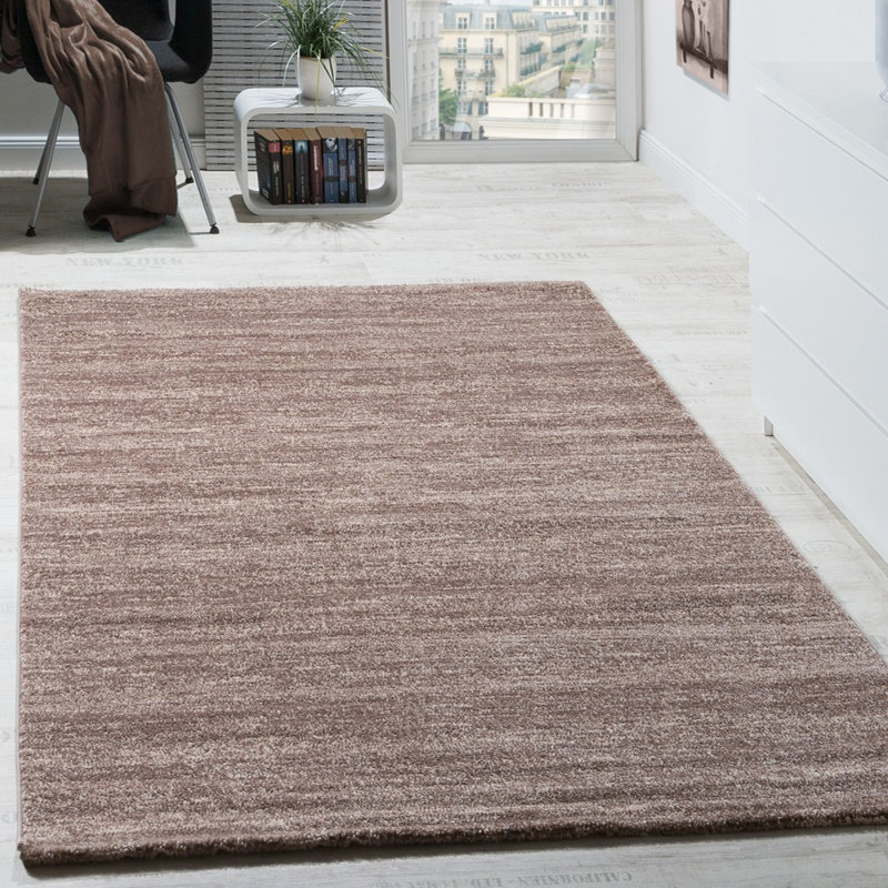 Ehrhardt Solid Colour Area Rug, Rectangular 70 x 140cm