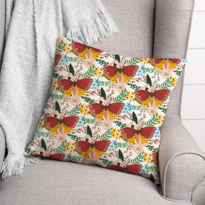  Housse et insert de coussin carré Folksey Butterfly