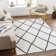 Tapis marocain noir / blanc Anevaeh