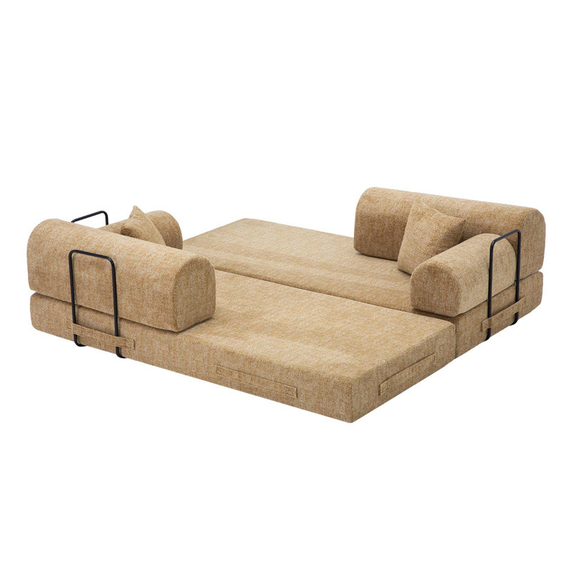 Canapé-lit Boneless convertible 4-en-1, Ocre