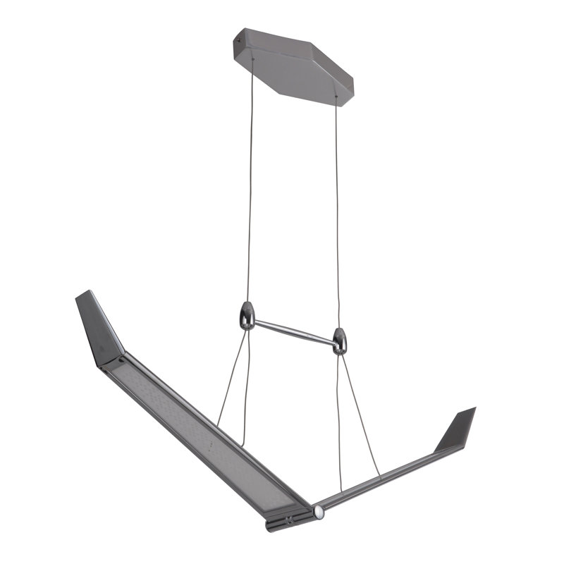 Luminaire suspendu linéaire pour îlot de cuisine 2 lumières Jeffery