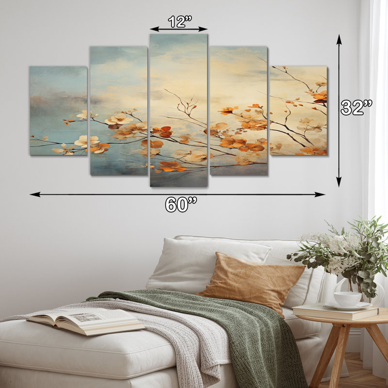 Sky Skyline Enigma II - impression sur toile florale - 5 panneaux