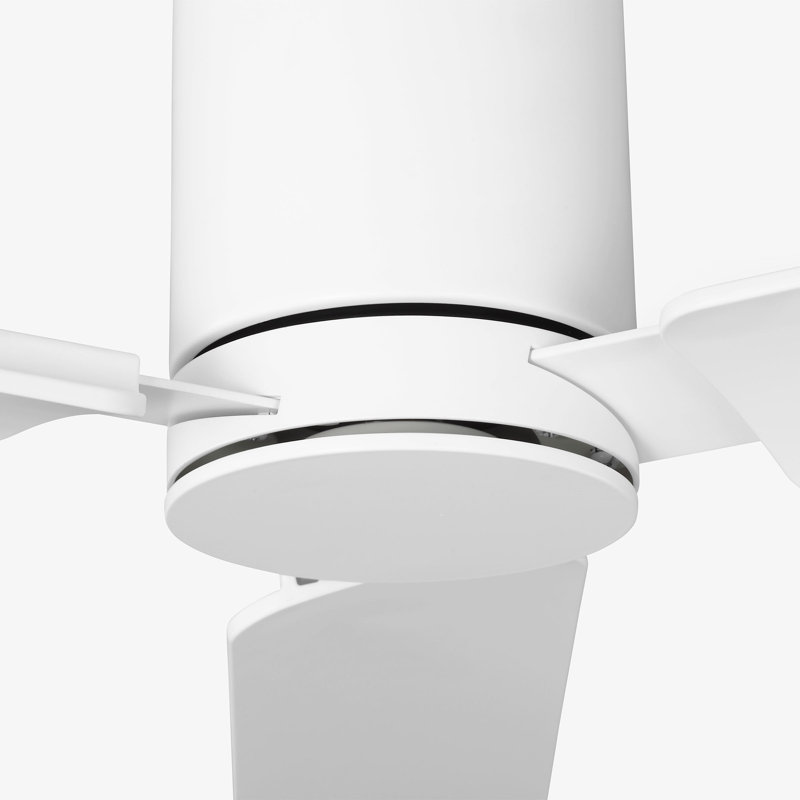 Visual Comfort Fan Cleancut Smart 62 LED Indoor Ceiling Fan with Threaded Downrod, Midnight Black ABS blades and Handheld Remote