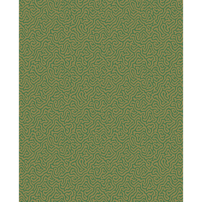Curio Vermicelli Abstract Wallpaper Roll, Green/Gold