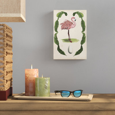 «Antiquarian Menagerie Flamingo I», peinture sur toile