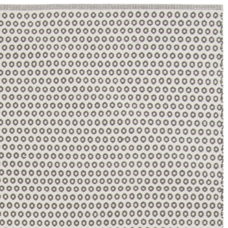 Church Street Hand Woven Cotton Geometric Rug, Rectangle 5' x 8'