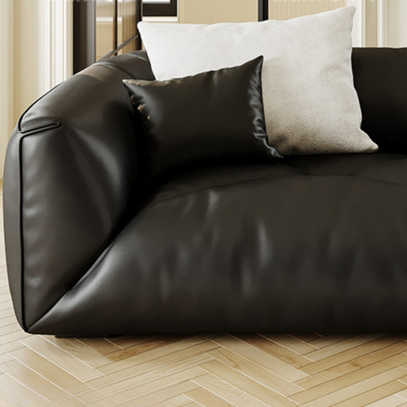 Retro Minimalist Straight-layout Black Sofa