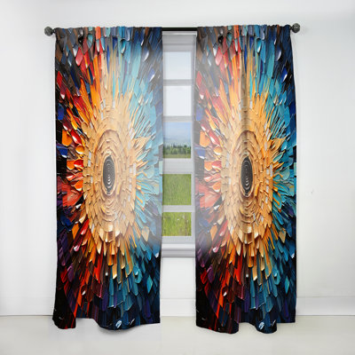 Colorful Vinyl Record Vinyl Mosaic I - Modern Curtain - Velvet Room Darkening - 1 panel