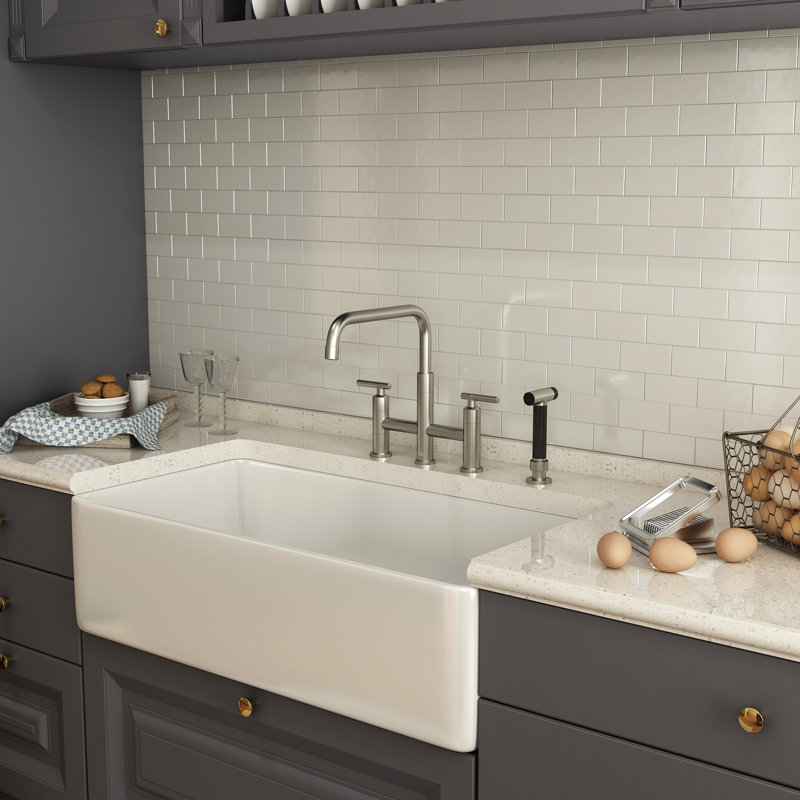 Robinet de cuisine rétractable à deux poignées avec distributeur de savon, Nickel brossé