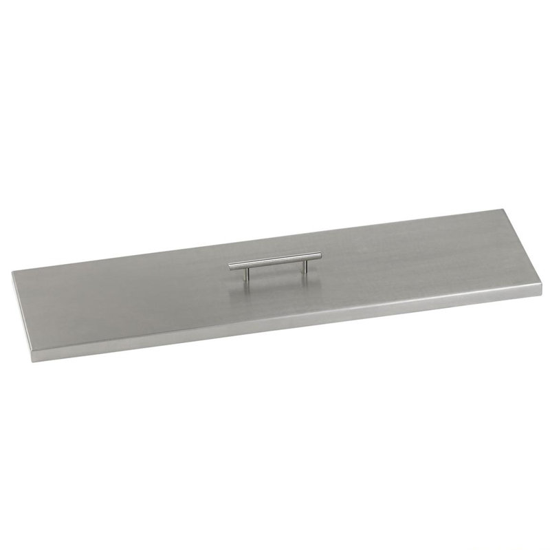 Couvre-foyer linéaire en acier inoxydable, H 2,5 po x l 33 po x P 9 po