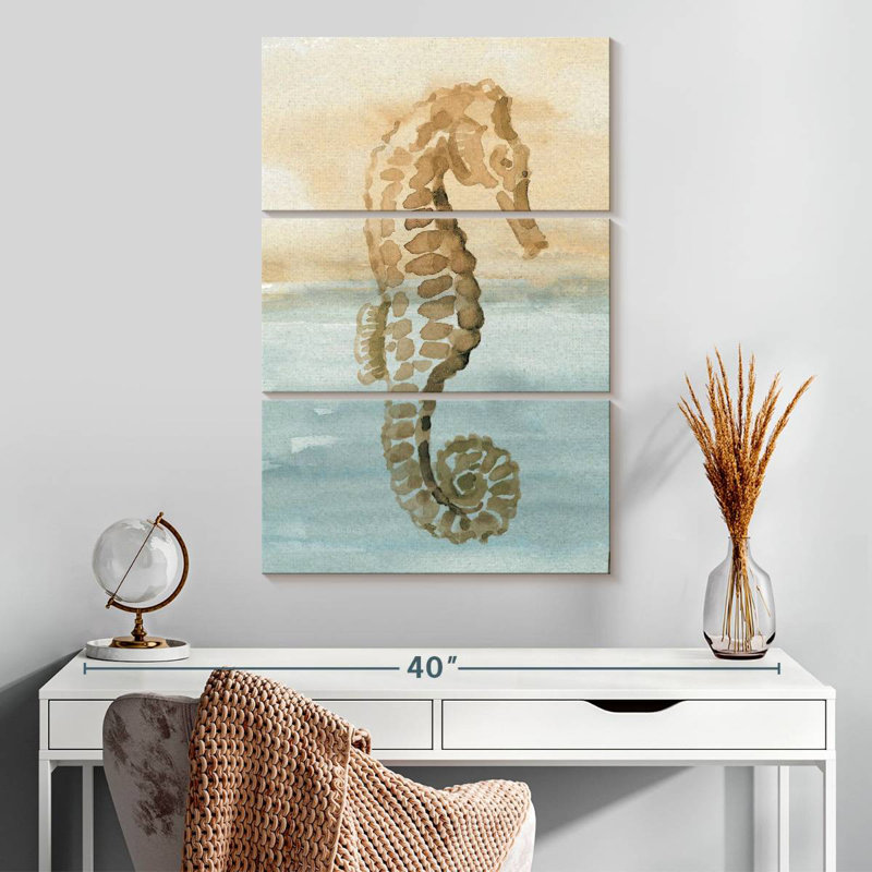 Brampt paisible sable et mer, H 32 po x l 20 po