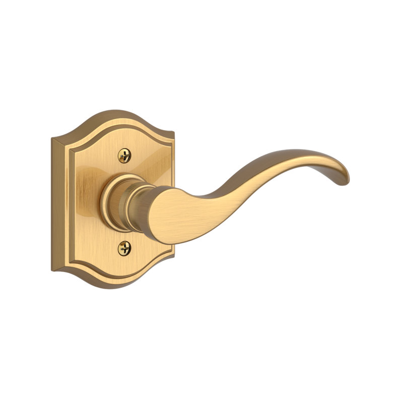 Curve Lever Door Lever, Lifetime (PVD) Satin Brass