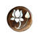 Paquet de boutons ronds de 1,7 po Botanical Flower Lotus