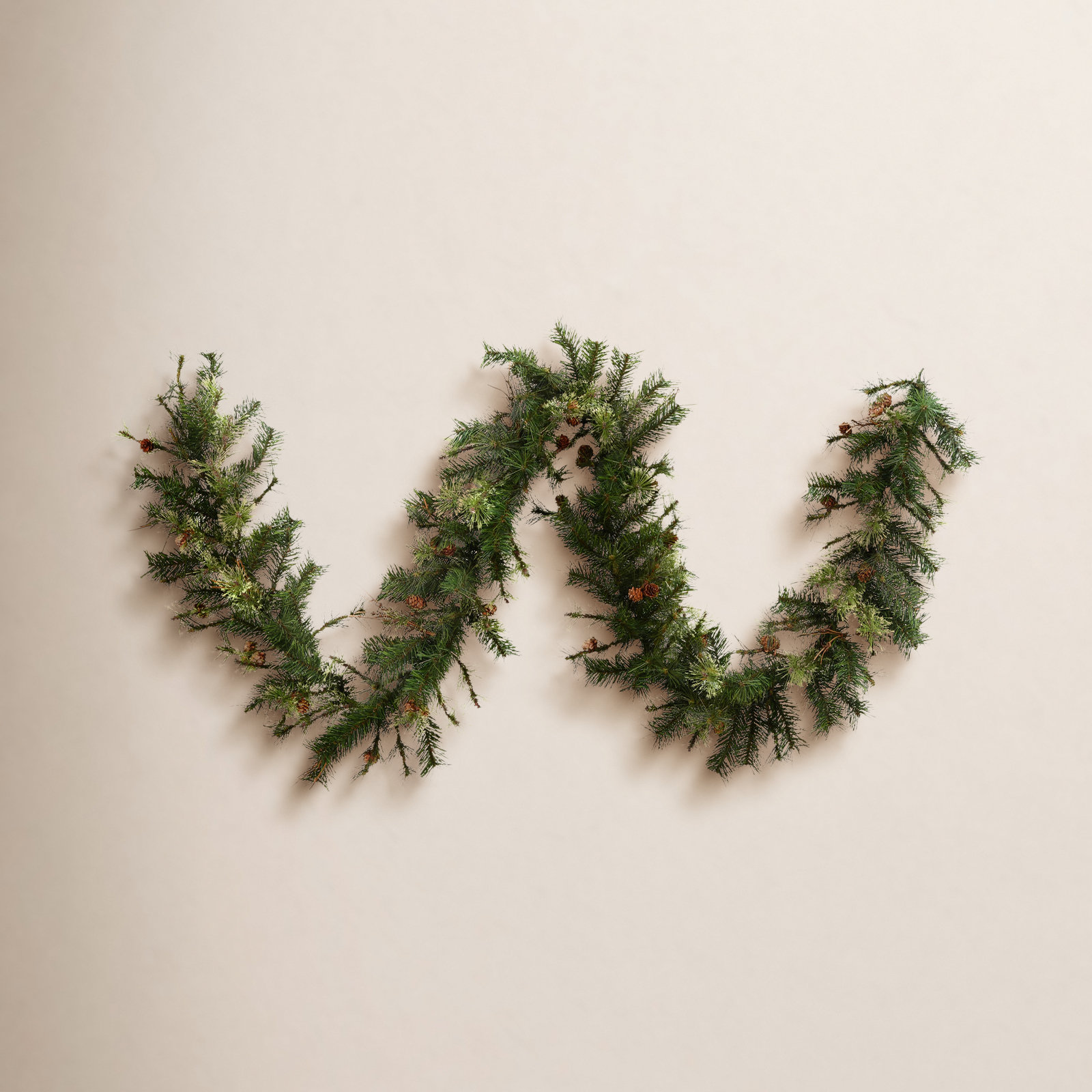 Galarza 108" Pre-Lit Mixed Pine Christmas Garland, 16" x 108"