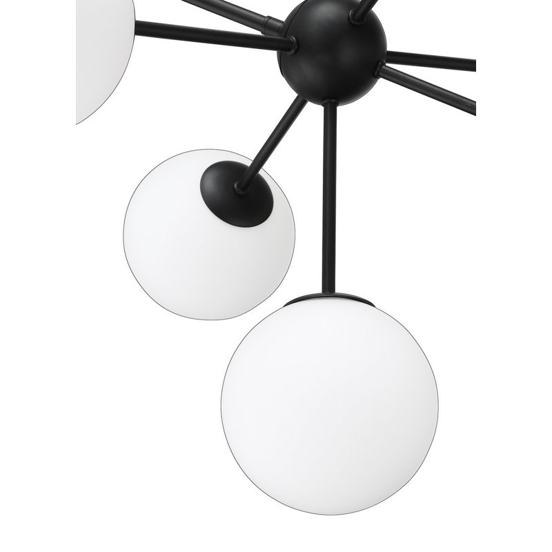 Luminaire suspendu noir 12 lumières Annamarra