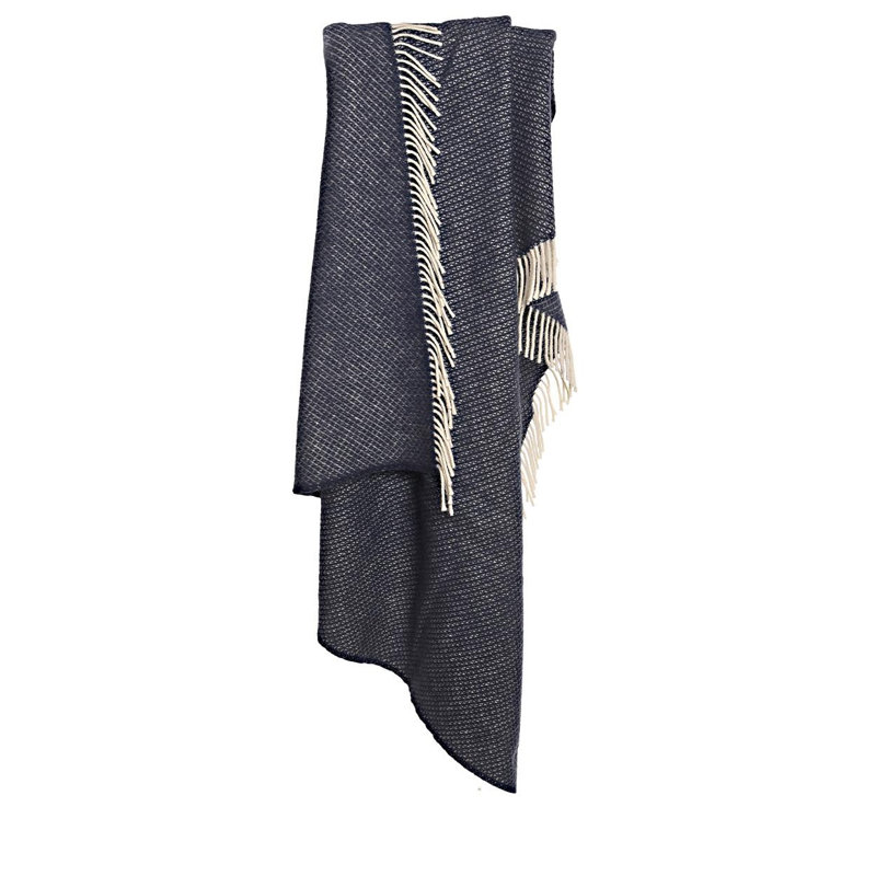 Lifestyle Averil Throw Blanket, Navy Blue