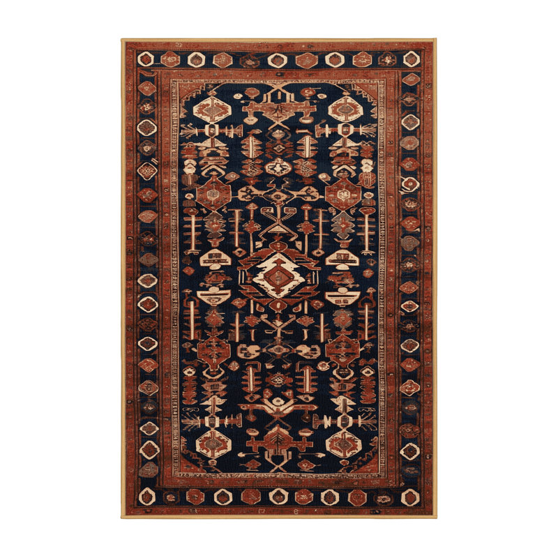 Tapis brun lavable à la machine, Rectangle de 5 pi x 8 pi