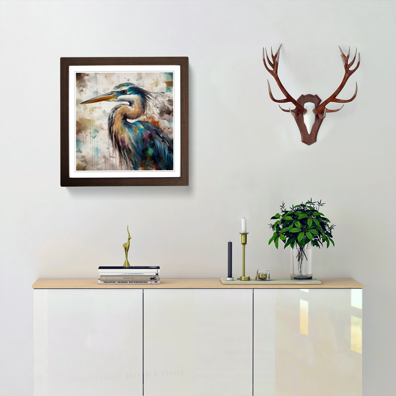 Single Picture Frame Print on Wood, Walnut