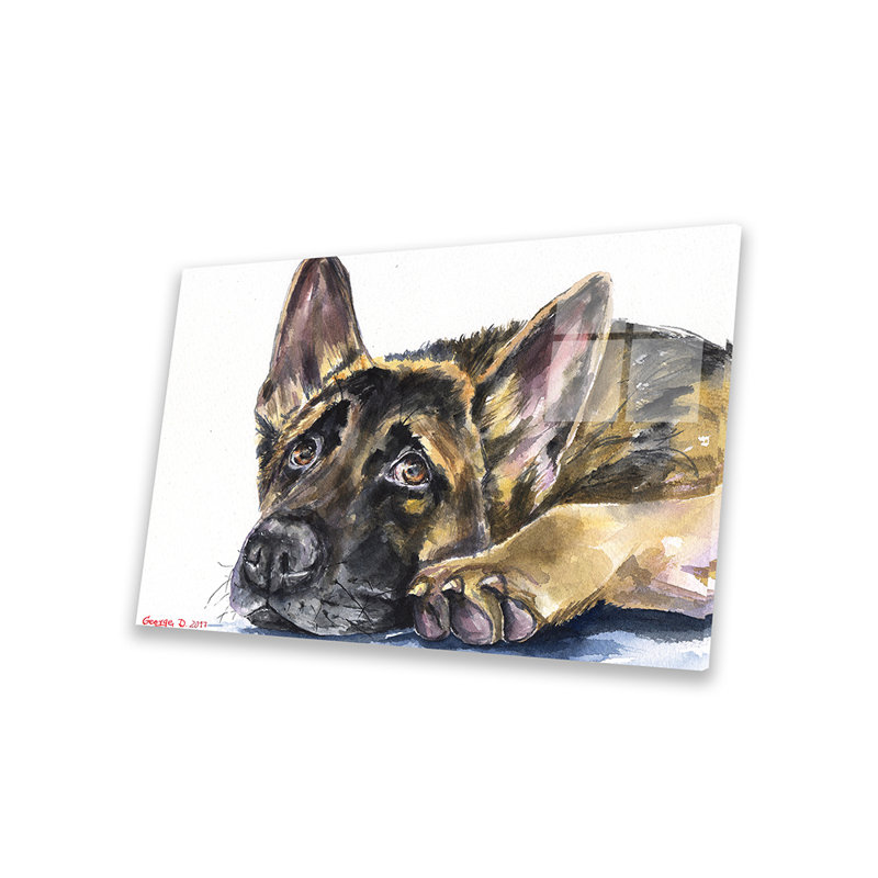 " German Shepherd " by George Dyachenko, 16" H x 24" W x 0.25" D
