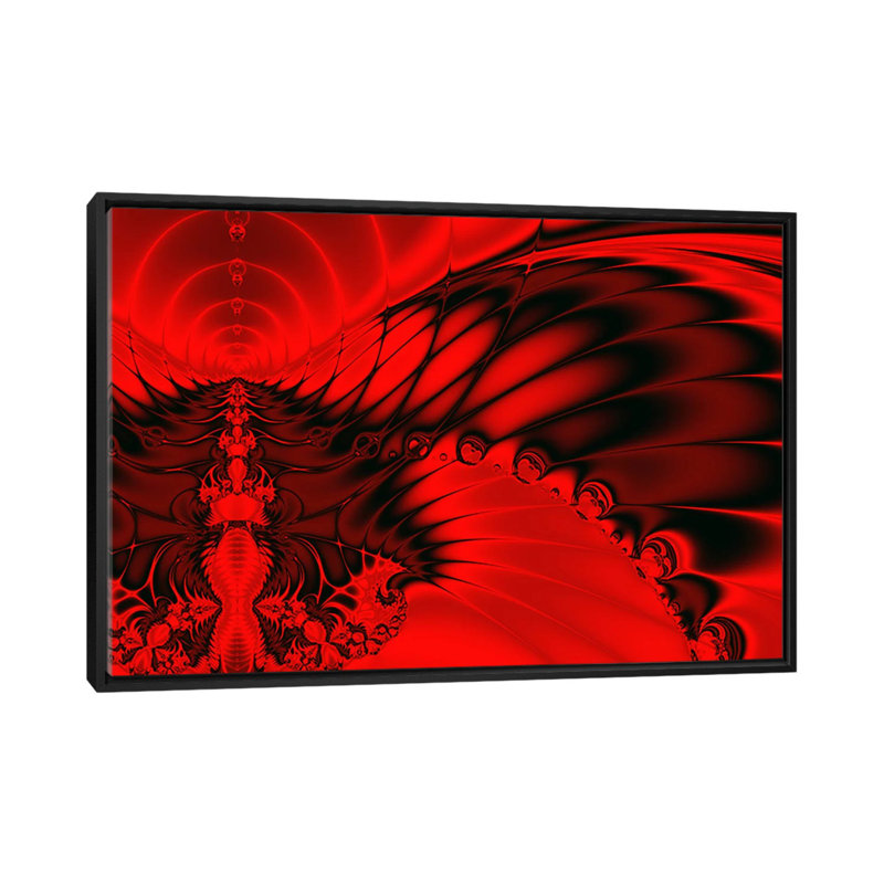« red falcon », impression sur toile Digital, H 18 po x l 26 po x P 1,5 po, Toile avec cadre noir, Pas de tapis