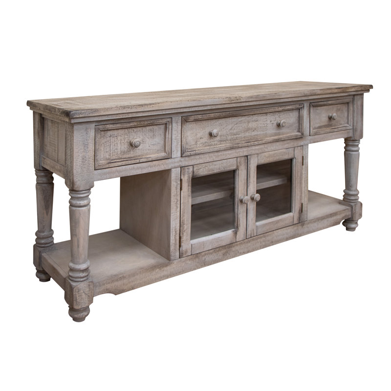 Griselde Unfinished TV Stand for TVs up to 78", White Sea