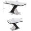 Table de salle à manger moderne extensible avec pieds en X et base en métal-1348899776-1348899783