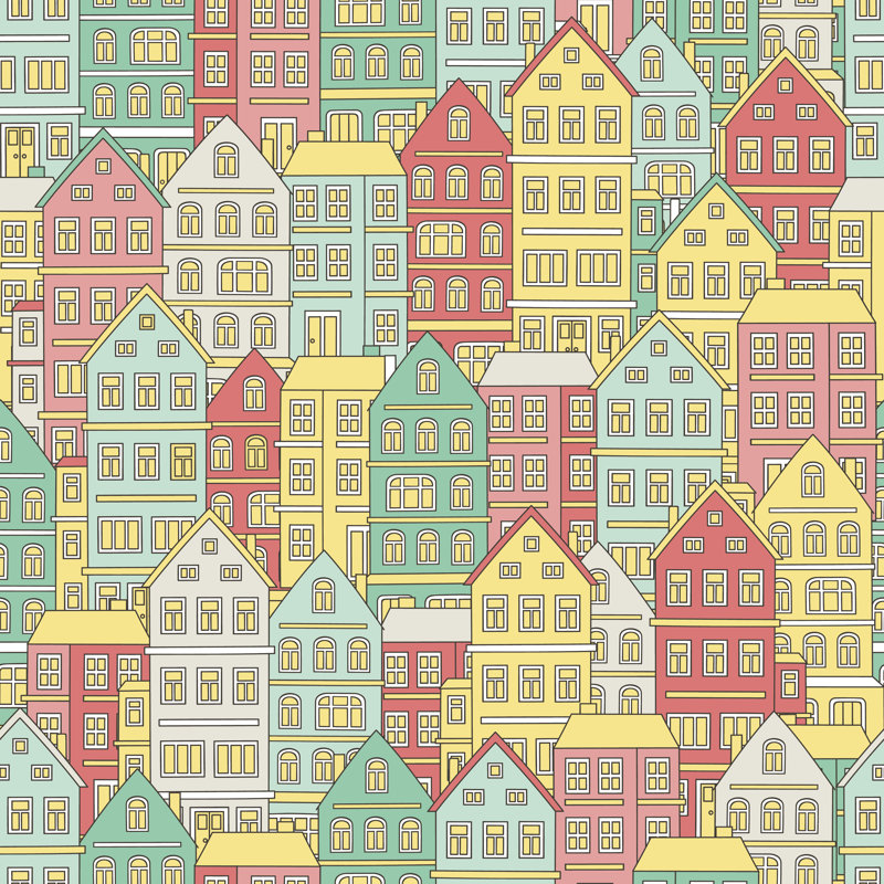 "Otoniel", maison sur toile par Fairyn, H 12 po x l 12 po