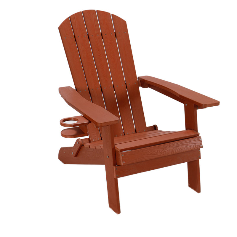 Chaise Adirondack pliante en plastique Tranquilo Depot, Rouge