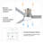 48" Bruched Nickel Lowe Profile Ceiling Fan With Light