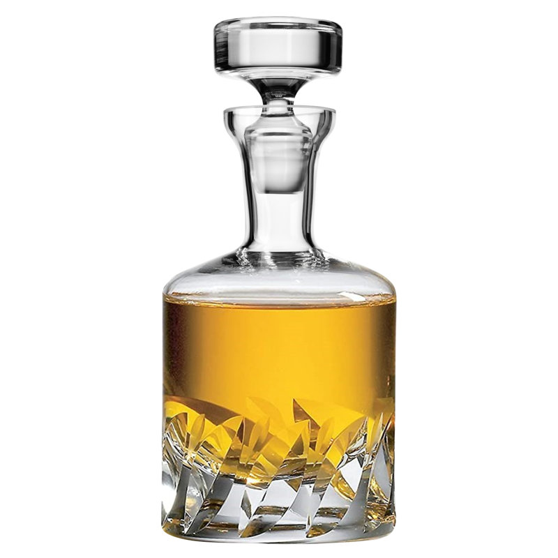 Hand-Cut Lead-Free Crystal Glass Whiskey Decanter Set