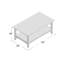 Table basse de 42 po avec 1 tablette ouverte Ratcliff-304436151